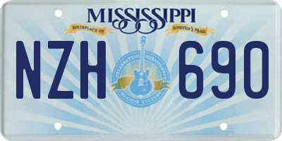 MS license plate NZH690