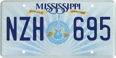 MS license plate NZH695