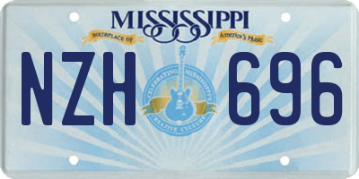 MS license plate NZH696