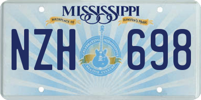 MS license plate NZH698
