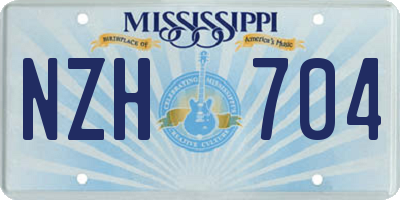 MS license plate NZH704