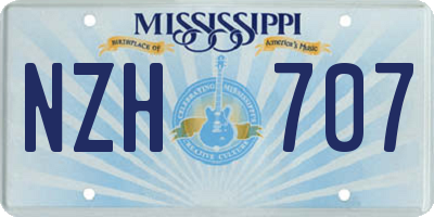 MS license plate NZH707