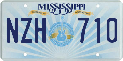 MS license plate NZH710