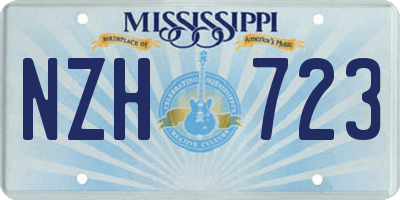 MS license plate NZH723