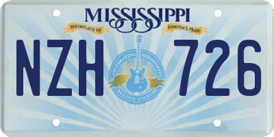 MS license plate NZH726