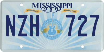 MS license plate NZH727