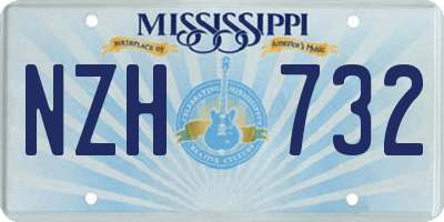 MS license plate NZH732