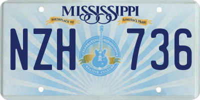 MS license plate NZH736