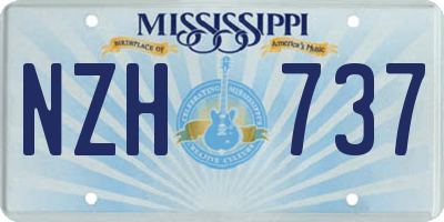 MS license plate NZH737