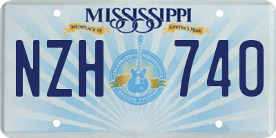 MS license plate NZH740