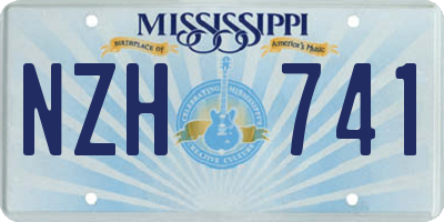 MS license plate NZH741