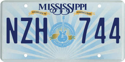 MS license plate NZH744