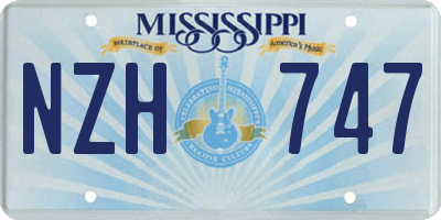 MS license plate NZH747