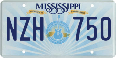 MS license plate NZH750