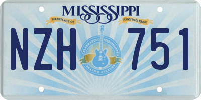 MS license plate NZH751