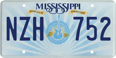 MS license plate NZH752