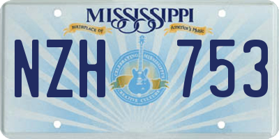 MS license plate NZH753