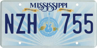 MS license plate NZH755