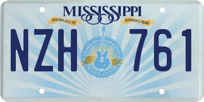 MS license plate NZH761