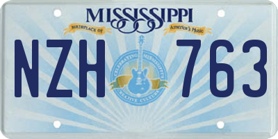MS license plate NZH763