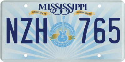 MS license plate NZH765