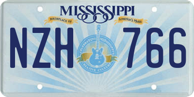 MS license plate NZH766