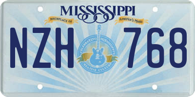 MS license plate NZH768