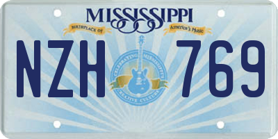 MS license plate NZH769