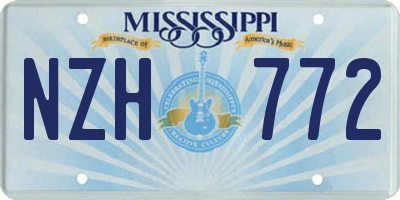 MS license plate NZH772