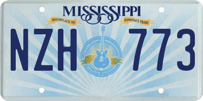 MS license plate NZH773