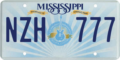 MS license plate NZH777