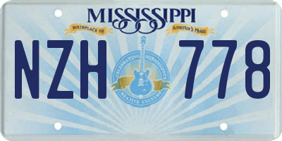MS license plate NZH778
