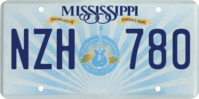 MS license plate NZH780