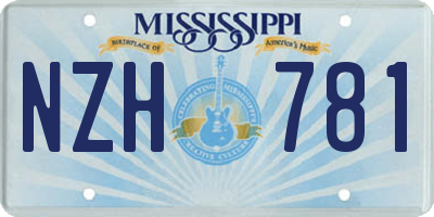 MS license plate NZH781