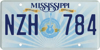 MS license plate NZH784