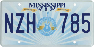MS license plate NZH785