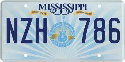 MS license plate NZH786