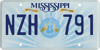 MS license plate NZH791