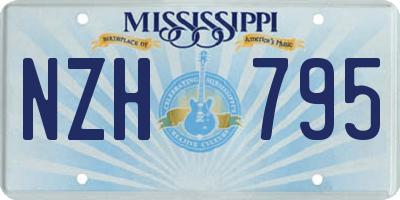 MS license plate NZH795