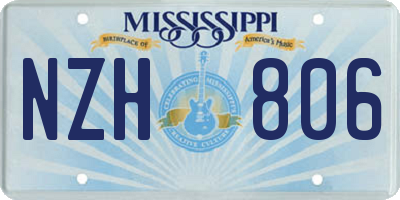 MS license plate NZH806