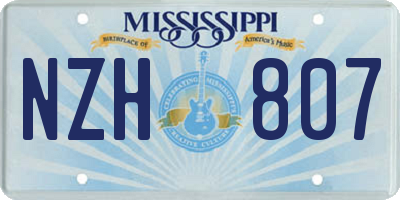 MS license plate NZH807