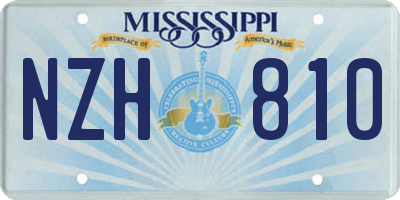 MS license plate NZH810
