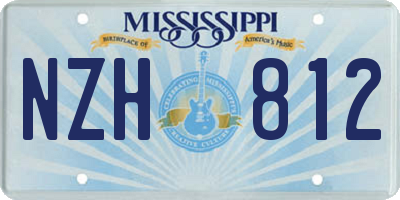 MS license plate NZH812