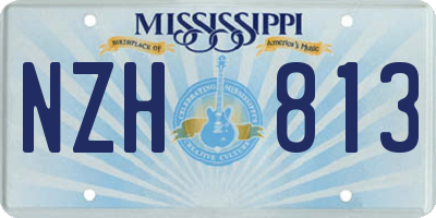 MS license plate NZH813