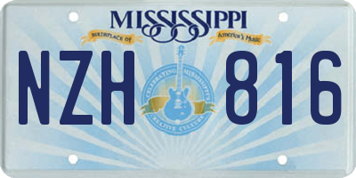 MS license plate NZH816