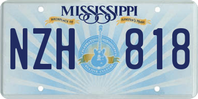 MS license plate NZH818
