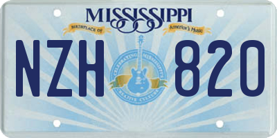 MS license plate NZH820