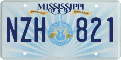 MS license plate NZH821