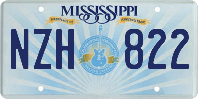 MS license plate NZH822