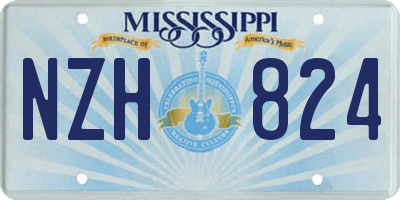 MS license plate NZH824